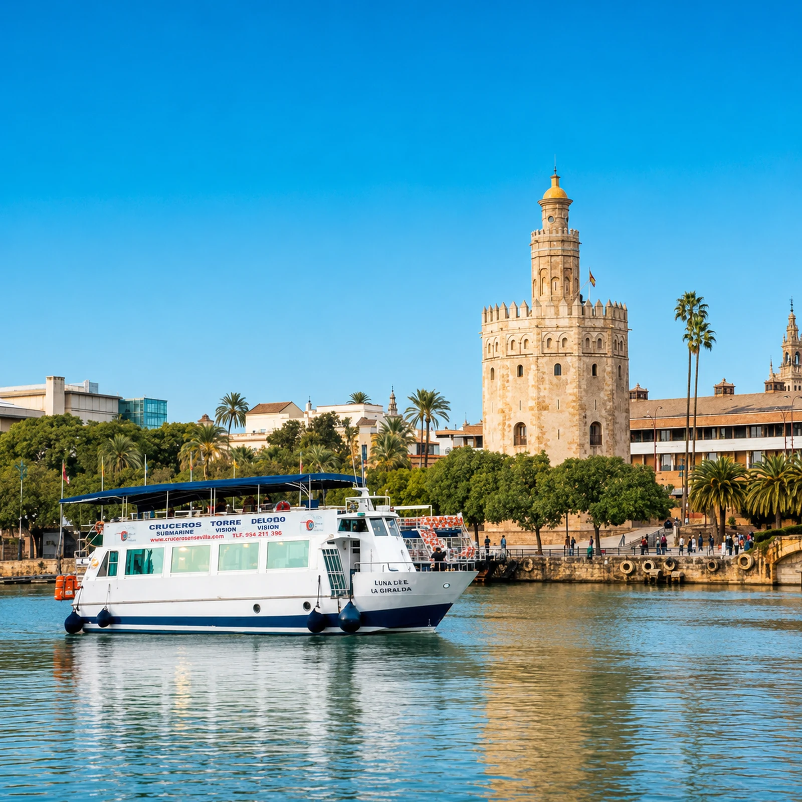 Bootstour mit Tapas in Sevilla auf dem Guadalquivir