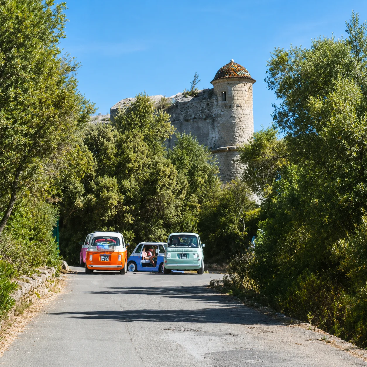Mini electric Fiat in Nice: guided French Riviera route