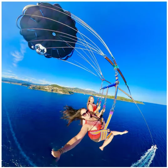 Parasailing in Nice with French Riviera Views