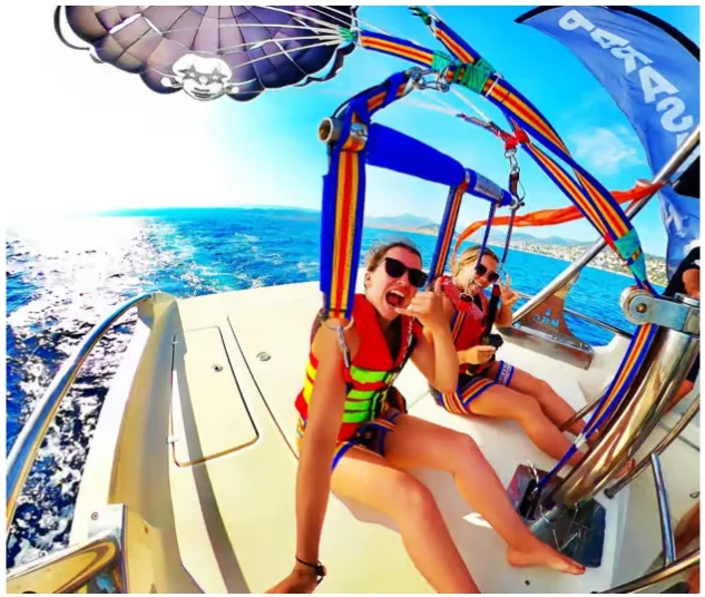 Parasailing in Nice over the Côte d’Azur