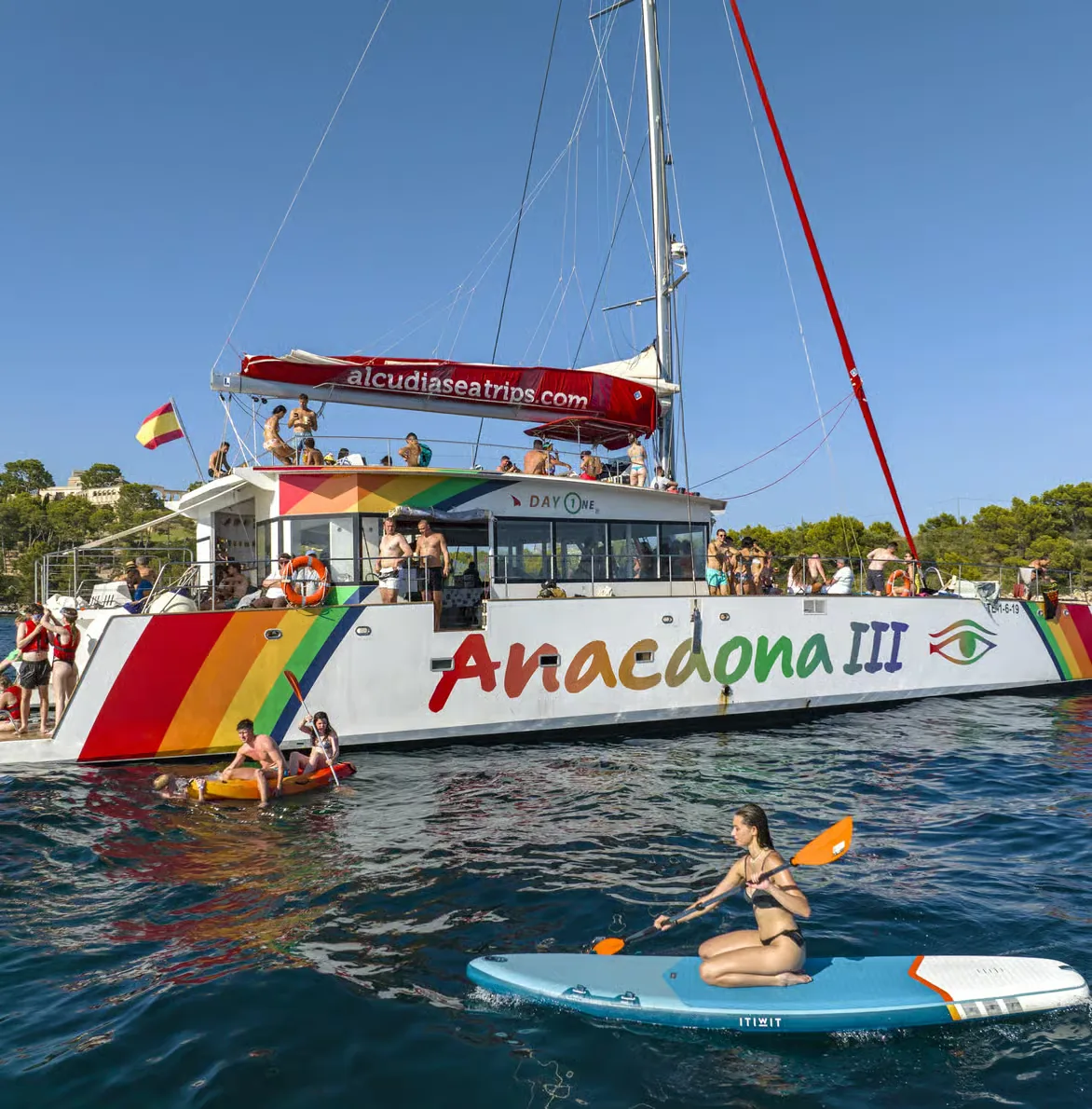 Catamaran cruise from Port d'Alcúdia along Mallorca's north coast