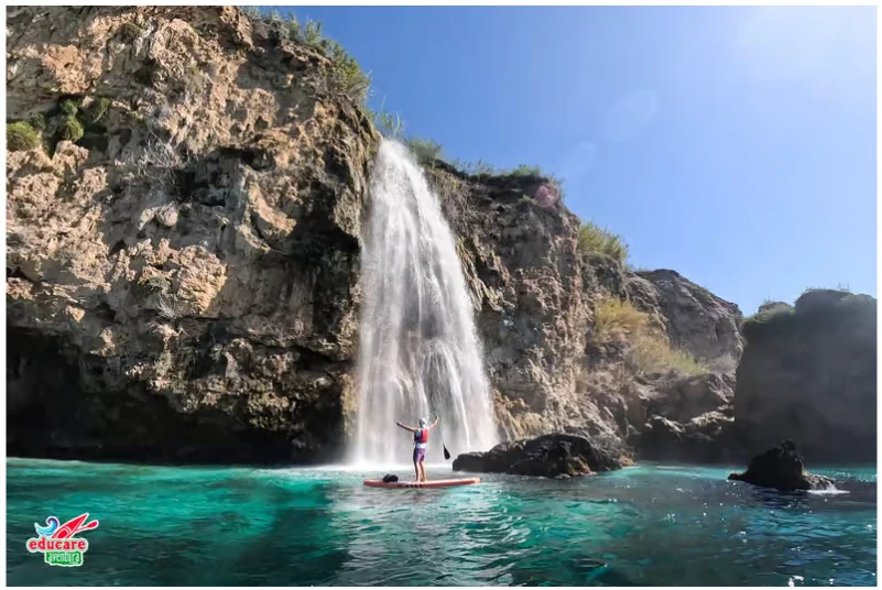 Paddleboarding in Nerja: guided route along the Maro cliffs and waterfall