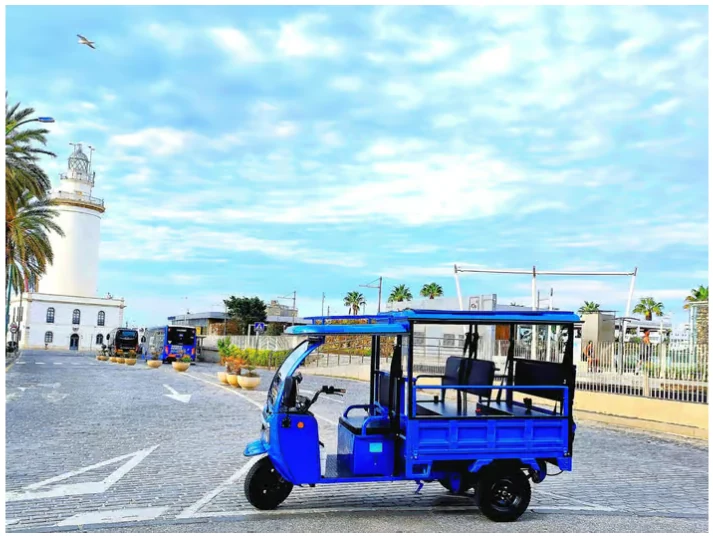 Malaga tuk-tuk tour: electric city route, viewpoints and coast