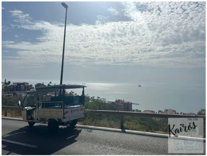 Malaga tuk-tuk tour by electric tuk-tuk, from viewpoints to the coast