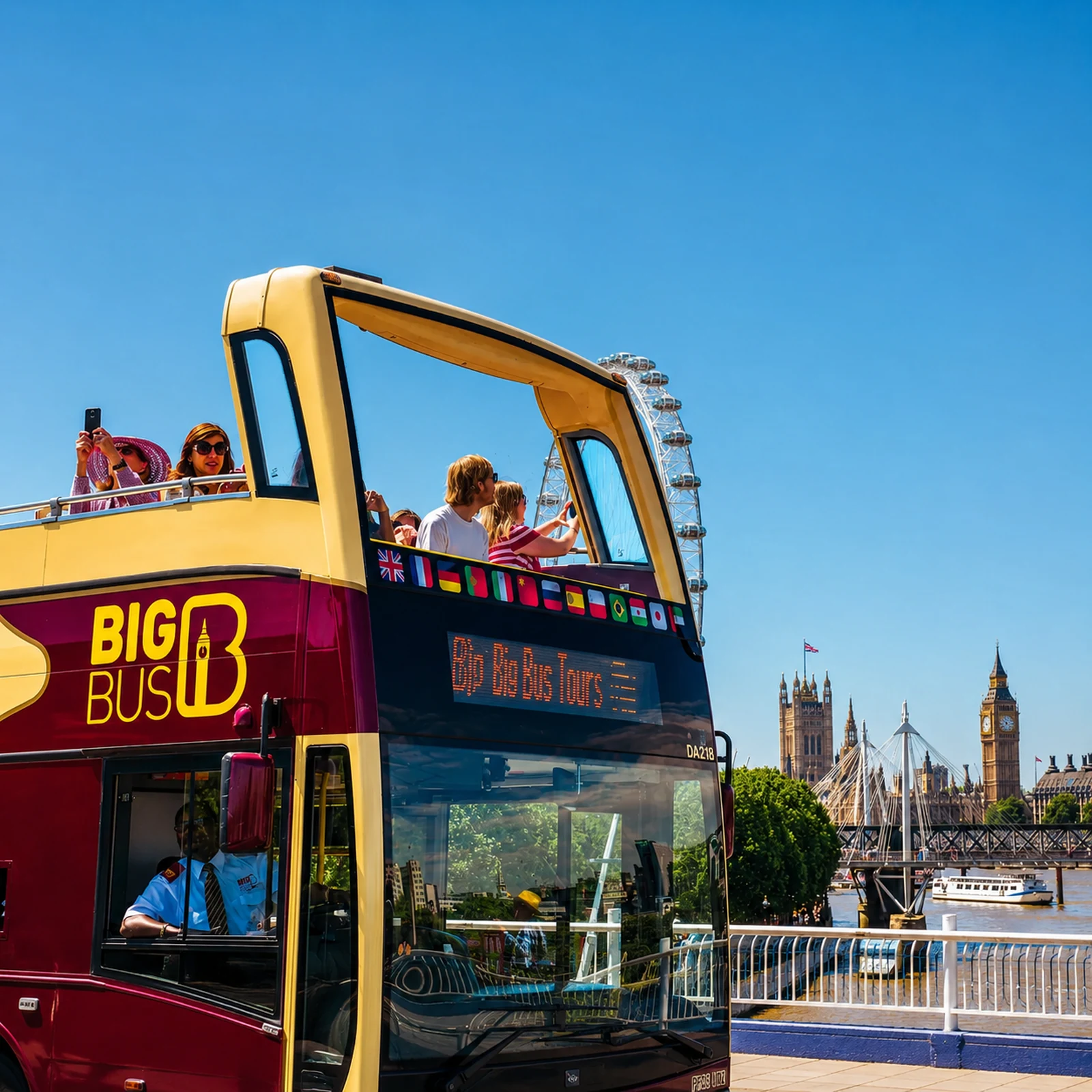 London Eye with Thames River Cruise and London Sightseeing Bus