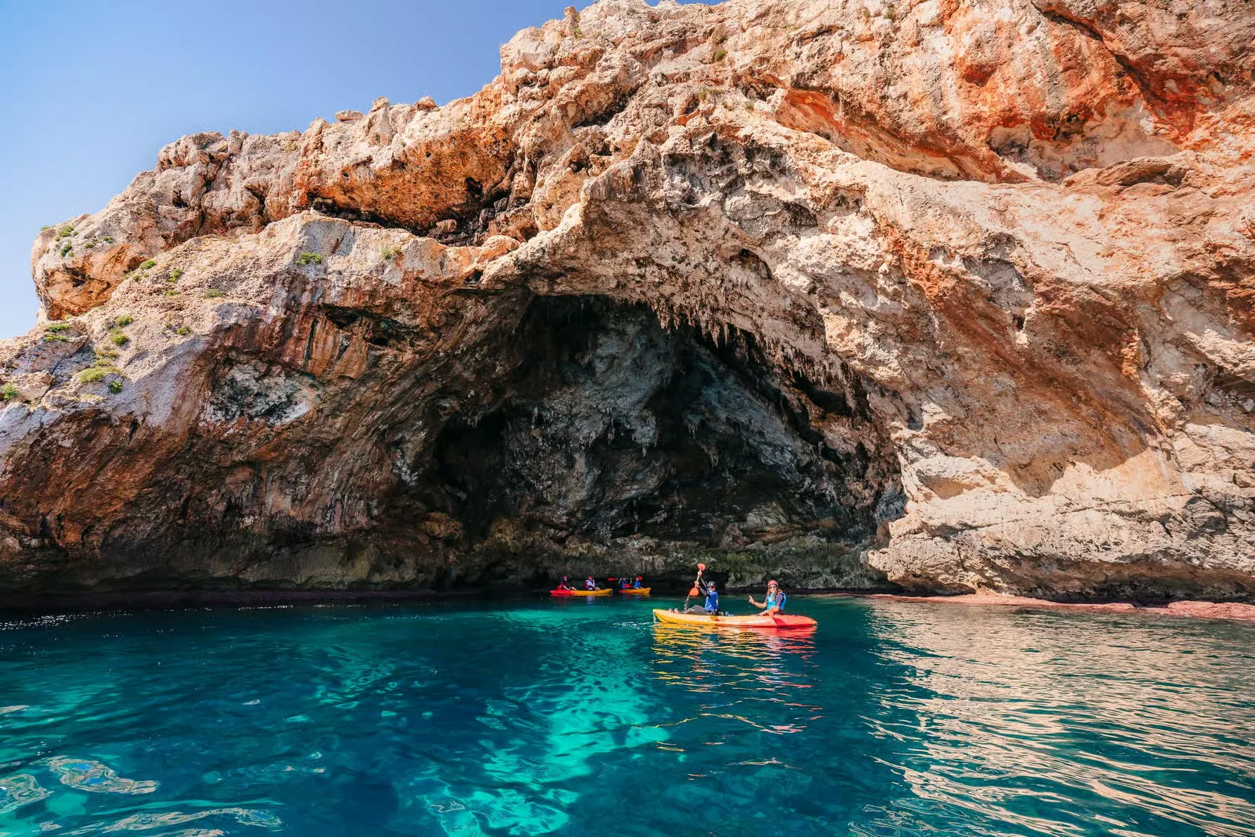 Cala Varques kayak tour with snorkeling and sea caves