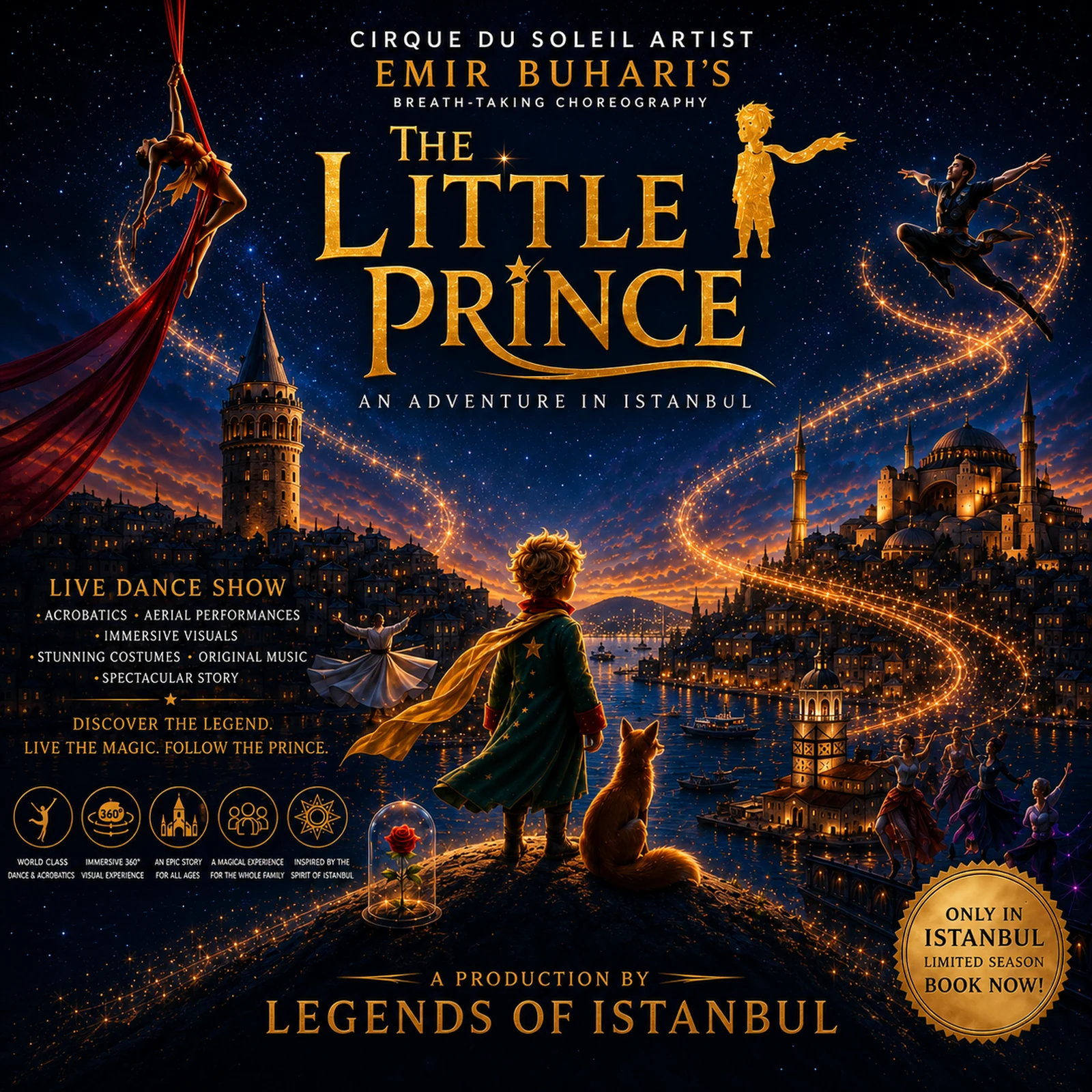 The Little Prince Live Aerial Acrobatics Show in Istanbul