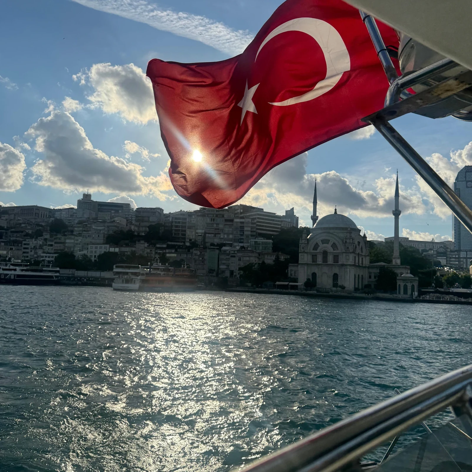Bosphorus sunset cruise by yacht with snacks