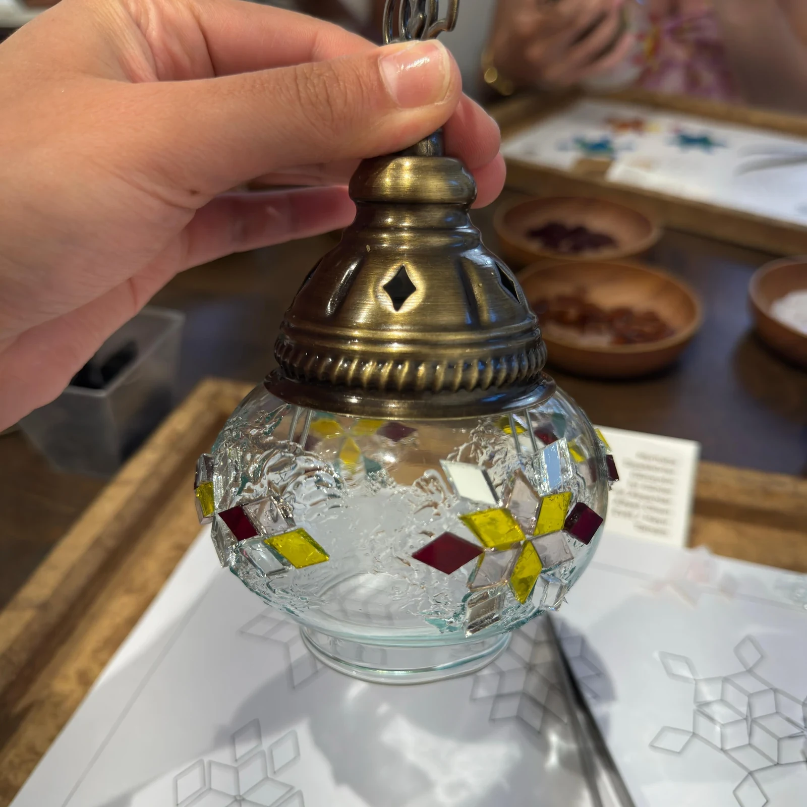 Mosaic lamp workshop in Istanbul near the Blue Mosque