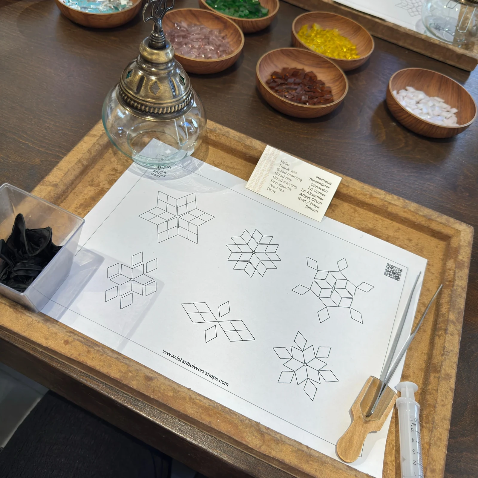 Mosaic lamp workshop in Istanbul: make your own Turkish lamp