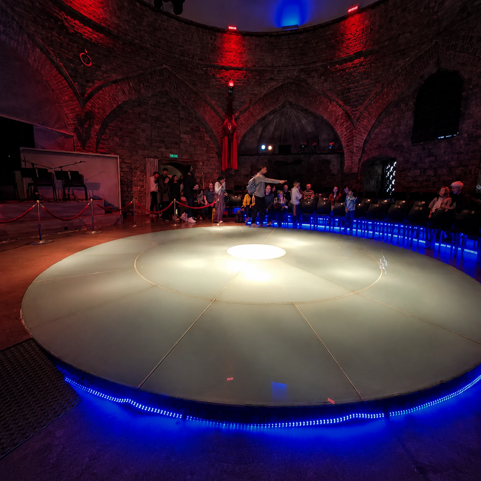 Whirling dervishes ceremony Istanbul at Hodjapasha