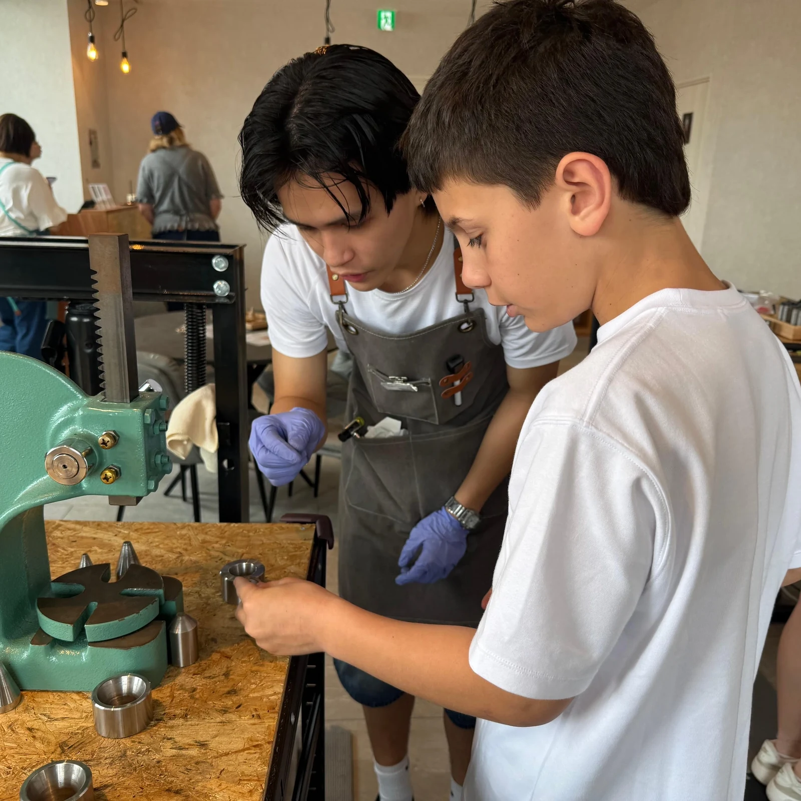 Vintage coin ring workshop in Asakusa
