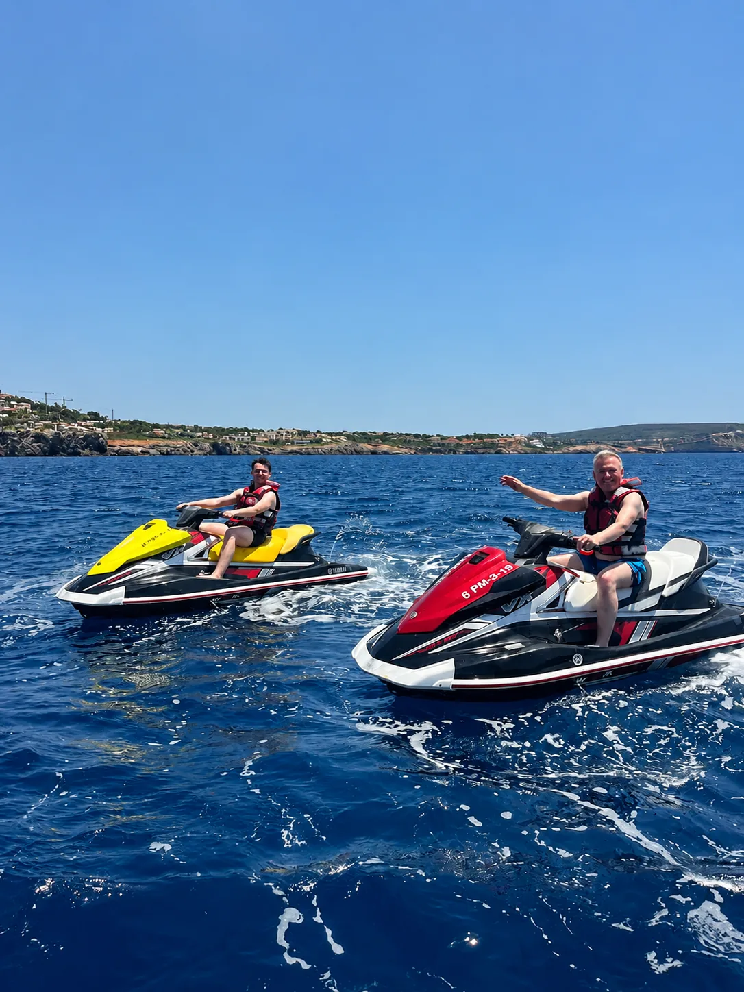 Ride a jet ski in Santa Ponsa on a sea racing track