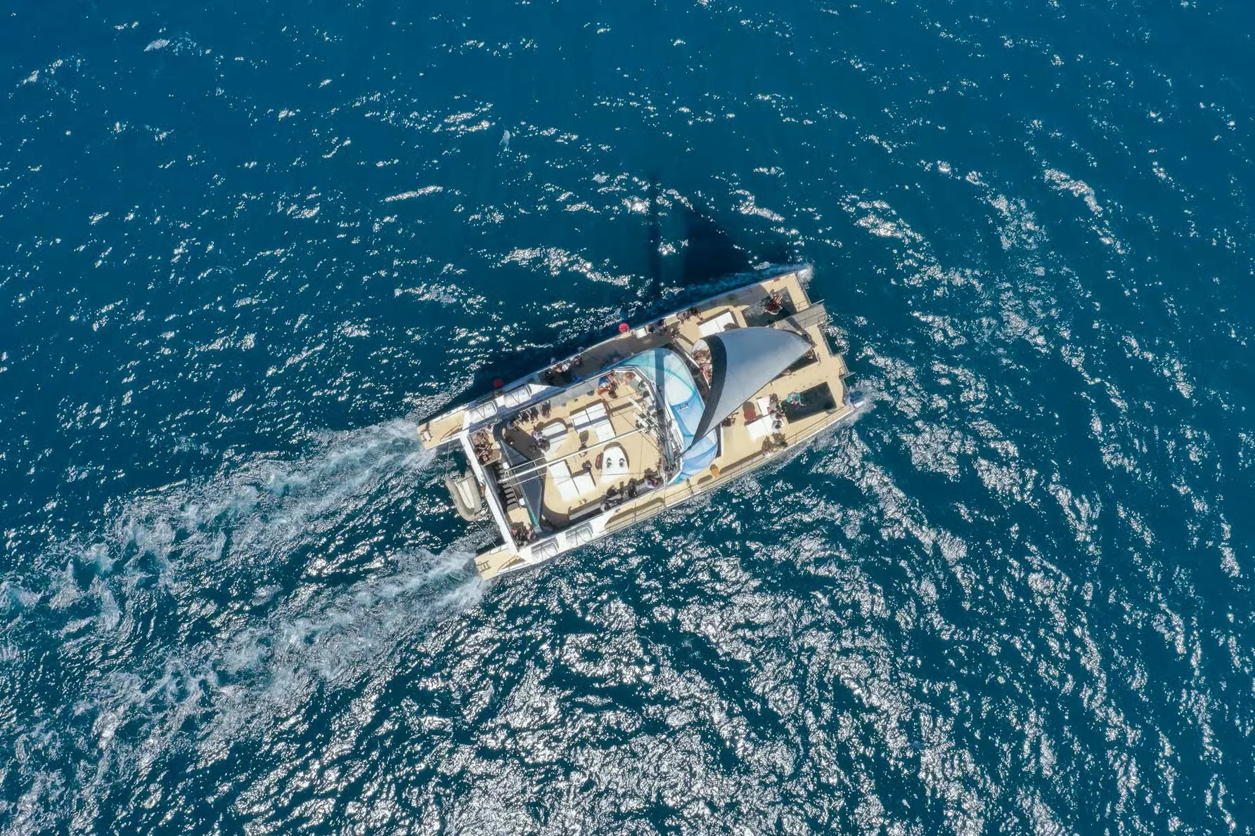 Barcelona catamaran cruise with music and sea views