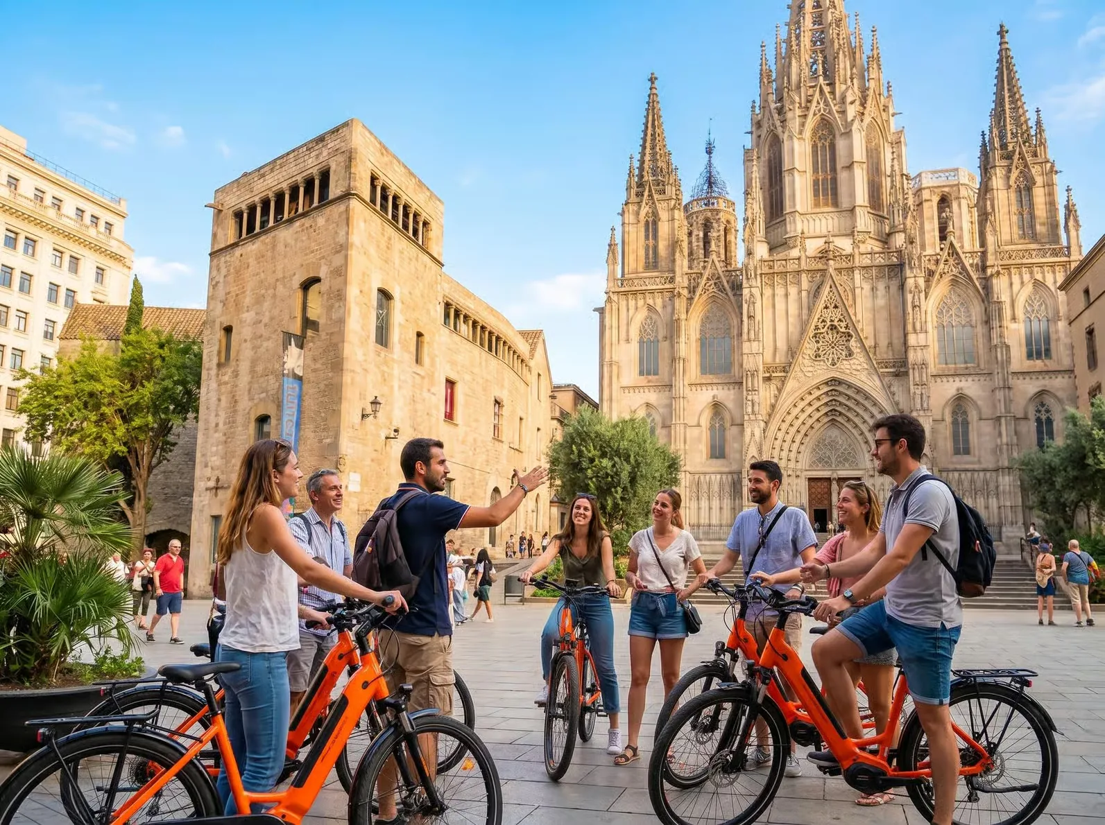 Barcelona: historic bike or electric bike tour
