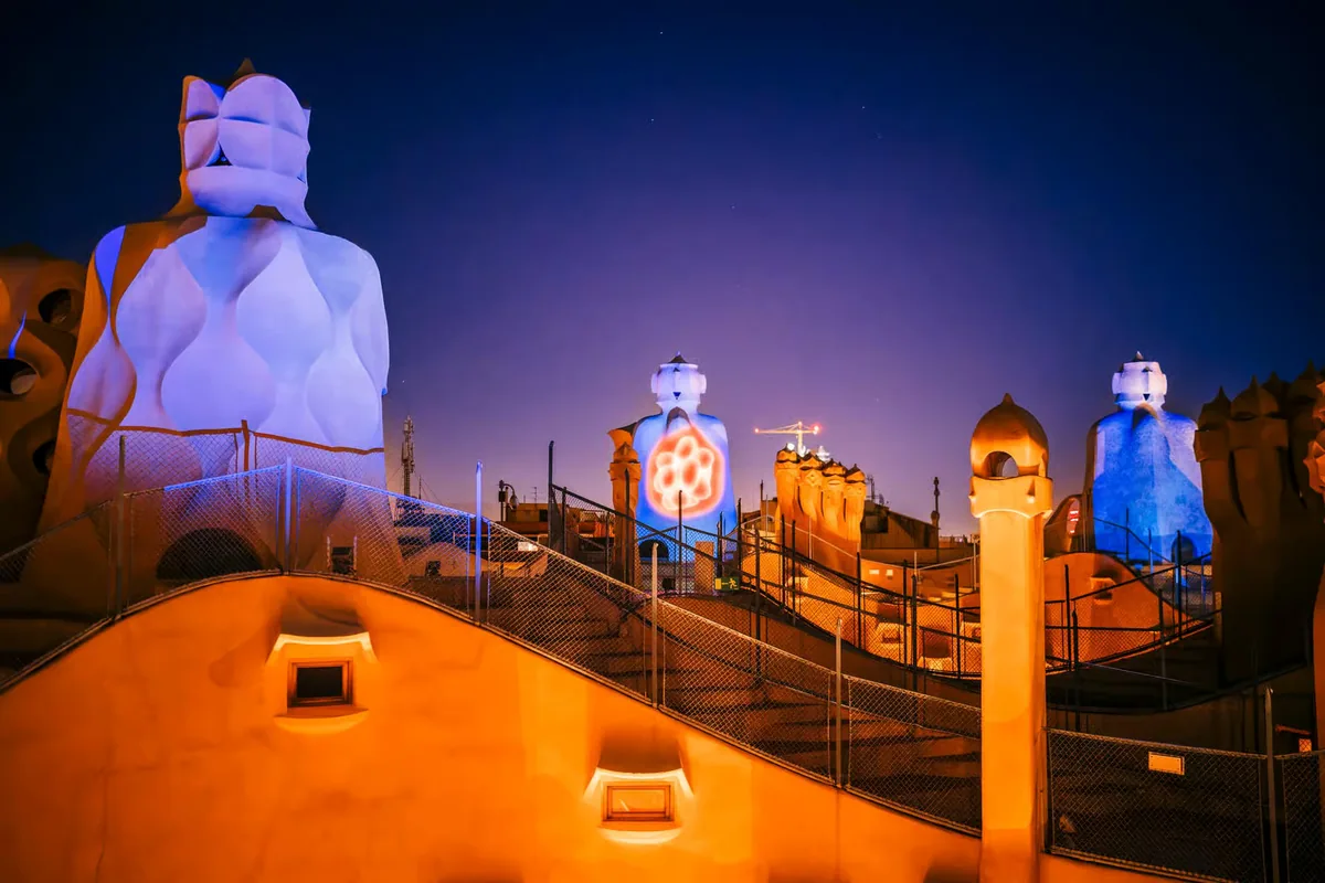 La Pedrera night experience Barcelona with rooftop audiovisual show