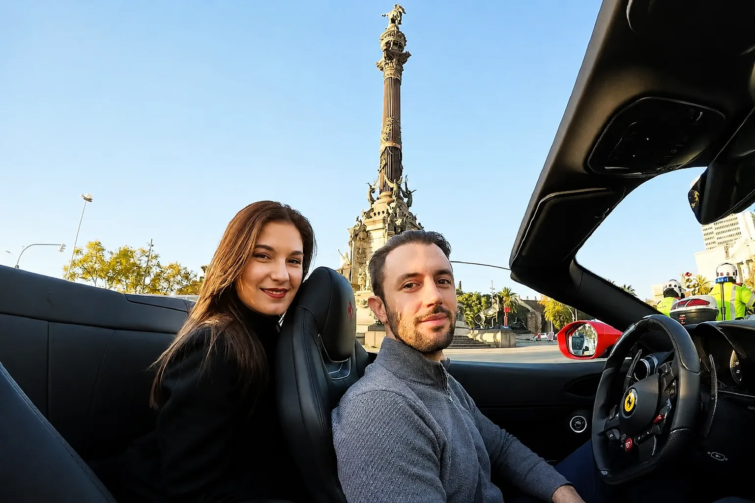 Tour en supercar à Barcelone via Montjuïc et son ancien circuit de F1
